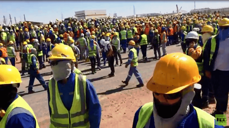 Кадр из видео, распространенного в социальных сетях