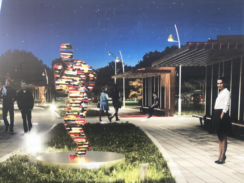 В Караганде возле спорткомплекса Головкина строят сквер за 773 млн тенге