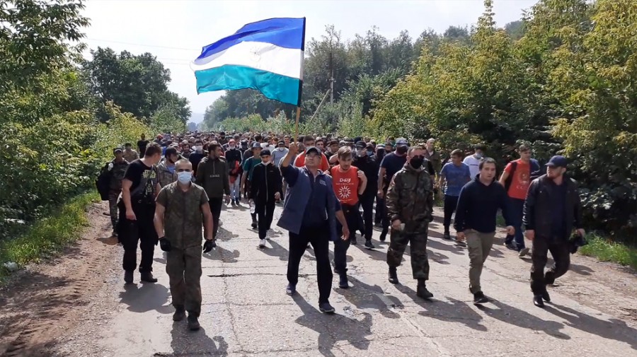 В Куштау арестовали около 30 протестующих