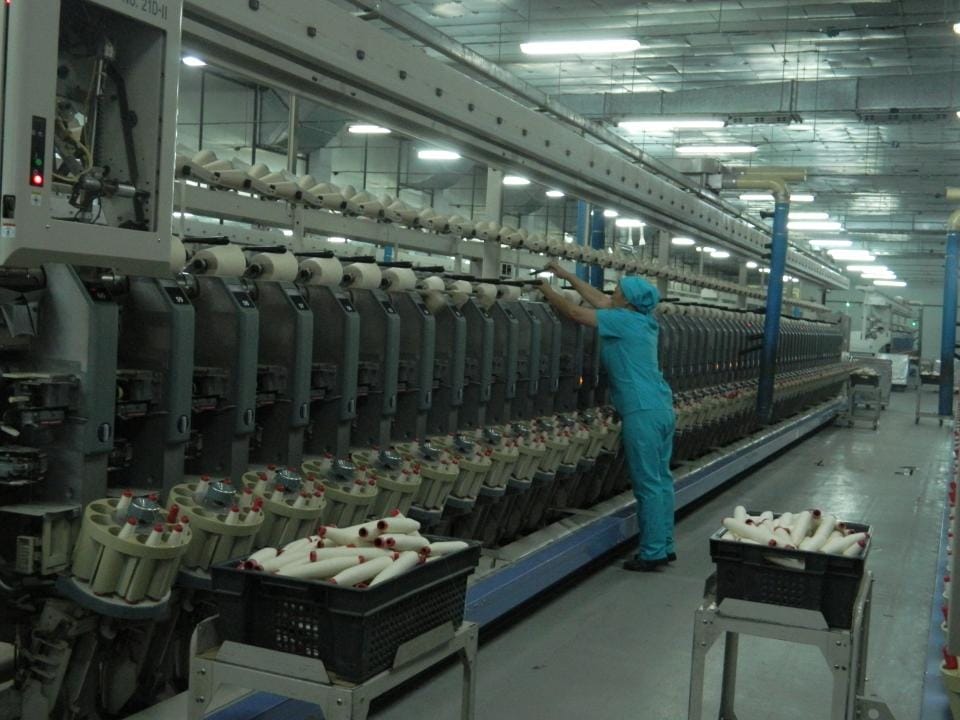 В Шымкенте запустили прядильную фабрику