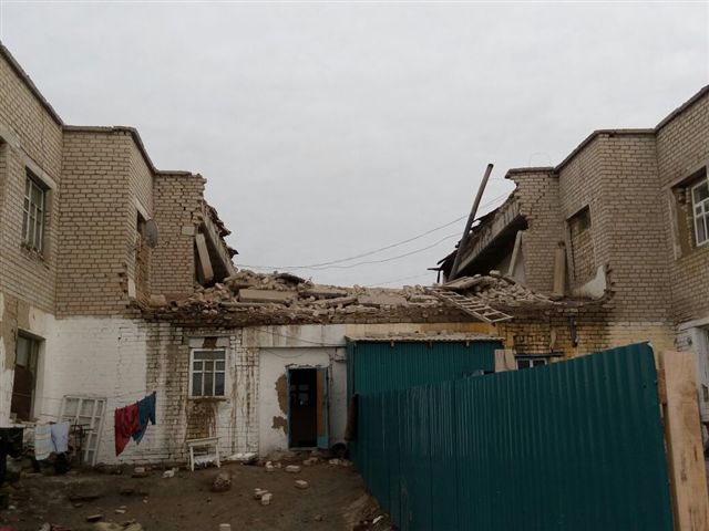 В Кызылординской области произошло обрушение одного из этажей жилого дома