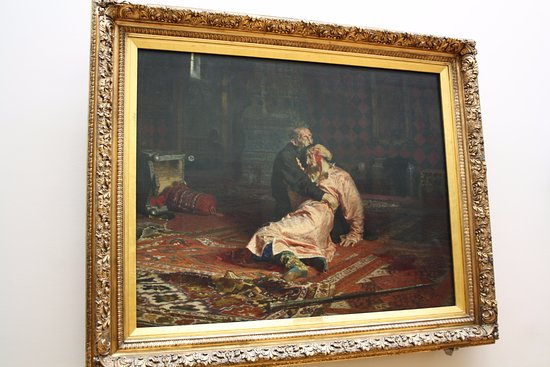 Вандал серьезно повредил картину Репина «Иван Грозный» в Третьяковке