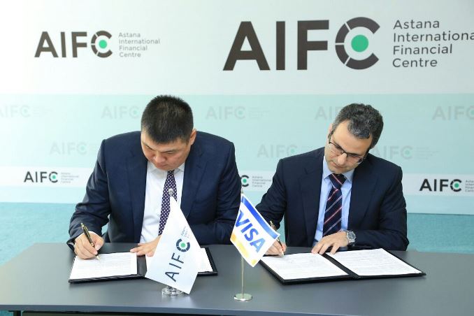 МФЦА и VISA будут развивать безналичную экономику в Казахстане