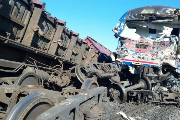 В Алакольском районе столкнулись и загорелись два поезда
