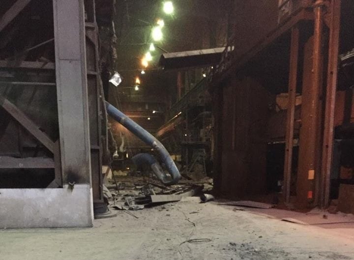 На территории АО «АрселорМиттал Темиртау» горит газопровод