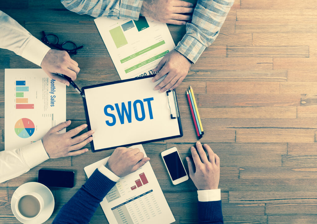 Business Team Concept: SWOT