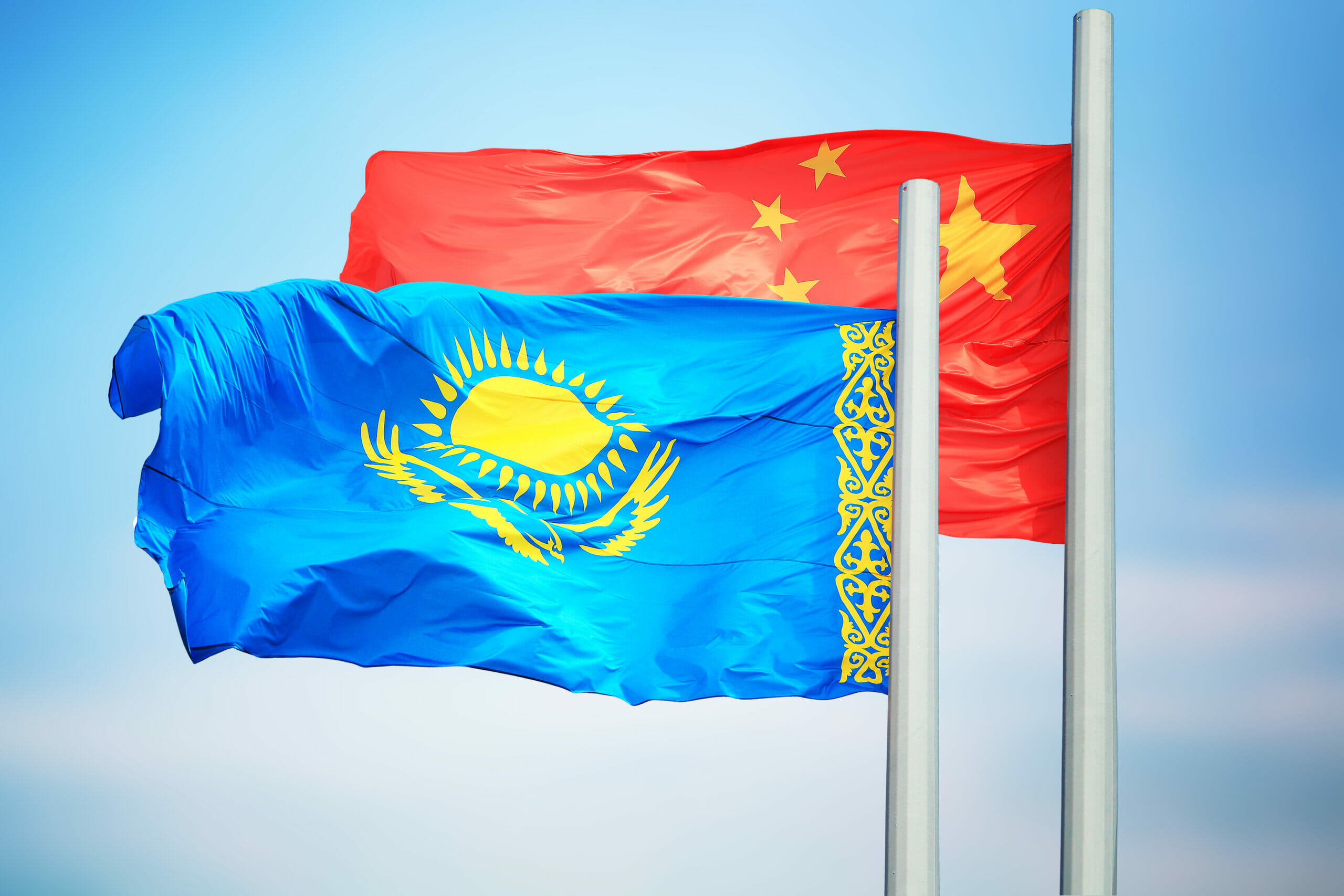 флаги Казахстан Китай