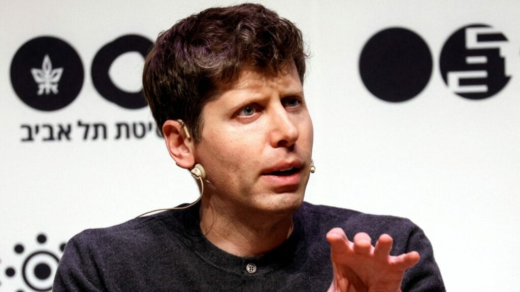 FILE PHOTO: Sam Altman, CEO of Microsoft-backed OpenAI and ChatGPT creator speaks during a talk at Tel Aviv University in Tel Aviv, Israel June 5, 2023. REUTERS/Amir Cohen/File Photo