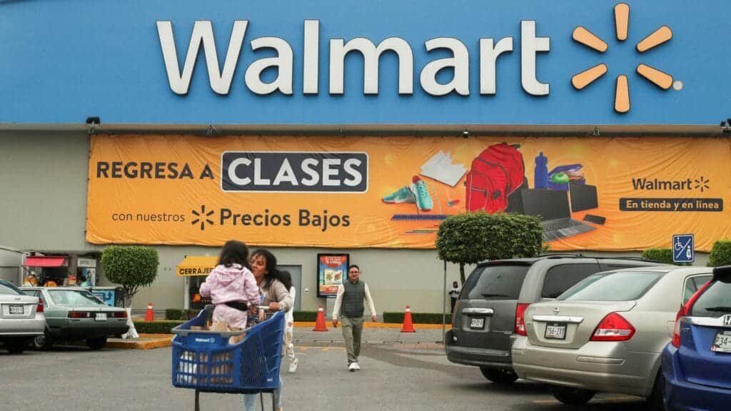 FILE PHOTO: The logo of Walmart is pictured outside a store in Mexico City, Mexico July 27, 2023. REUTERS/Henry Romero/File Photo