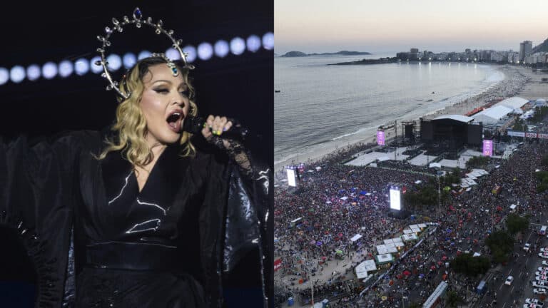 Крупнейший концерт Мадонны за всю ее карьеру посетили 1,6 млн человек. Видео с пляжа Рио-де-Жанейро
