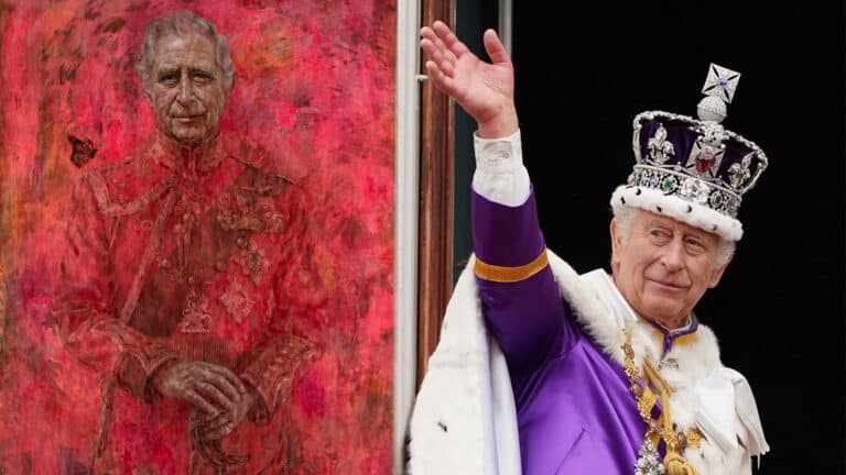 Карл III в кроваво-красном. Первый официальный портрет английского короля взбудоражил мир