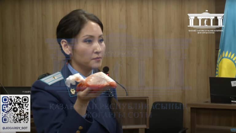 Прокурор показал объем крови и размер гематомы мозга Салтанат Нукеновой, полученной в день ее смерти