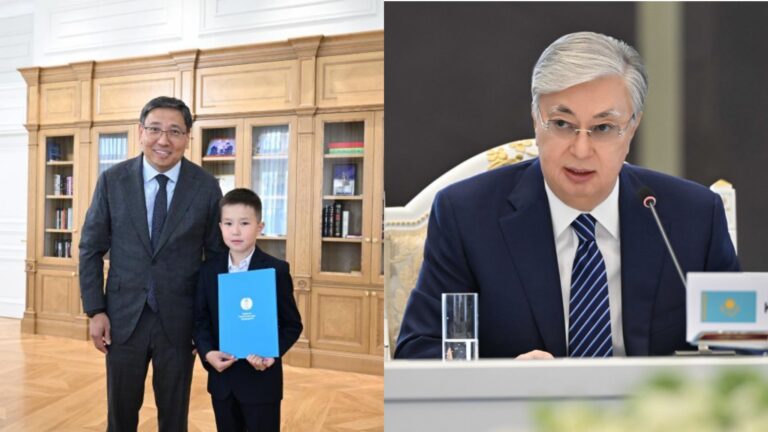 Токаев поблагодарил школьника из Алматы. Мальчик накопил 25 тысяч тенге и отправил пострадавшим от паводков
