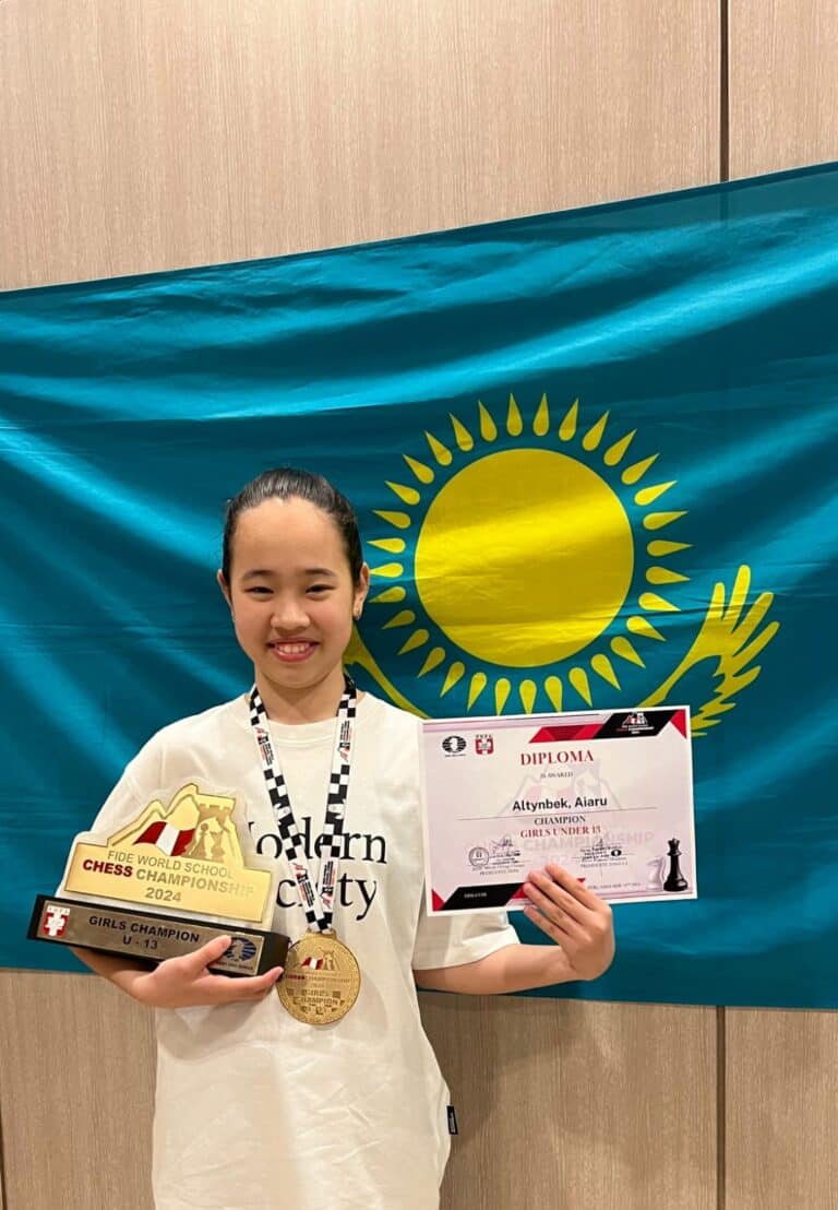 Астаналық оқушы Айару Алтынбек Перу астанасында классикалық шахматтан өткен әлем чемпионатында алтын медаль жеңіп алды