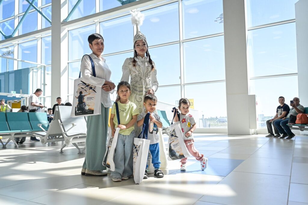 В новом терминале аэропорта Алматы встретили и обслужили первый рейс