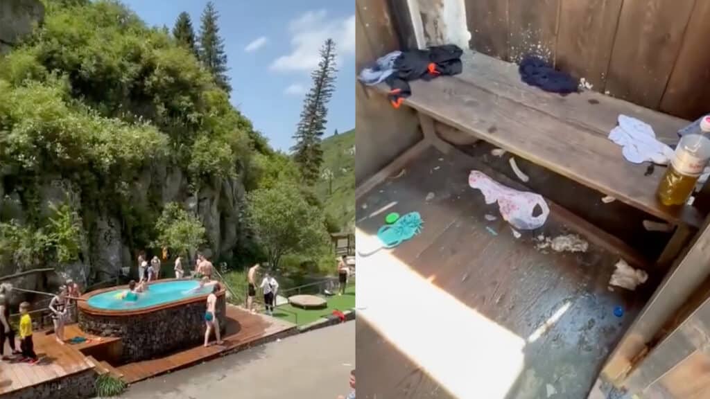 «Какая грязь, это нечто». Отдыхающий на Горельнике записал видеообращение к Токаеву, показав мусор и беспорядок