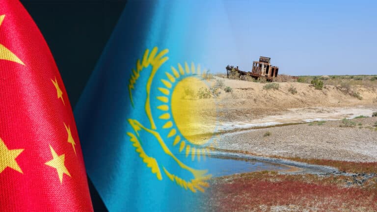China facilitates tree planting on the bottom of the Aral Sea in Kazakhstan