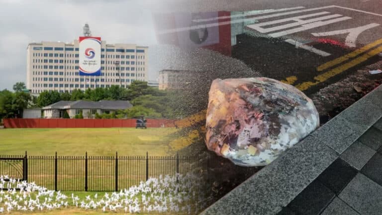 Шар с мусором из Северной Кореи упал на территорию резиденции президента Южной Кореи в Сеуле