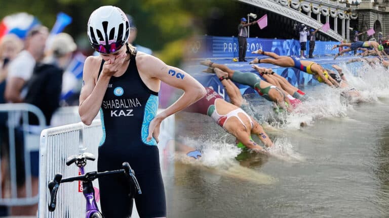 Казахстанская триатлонистка Шабалина возмутилась, что ее ударили по голове во время заплыва в Сене