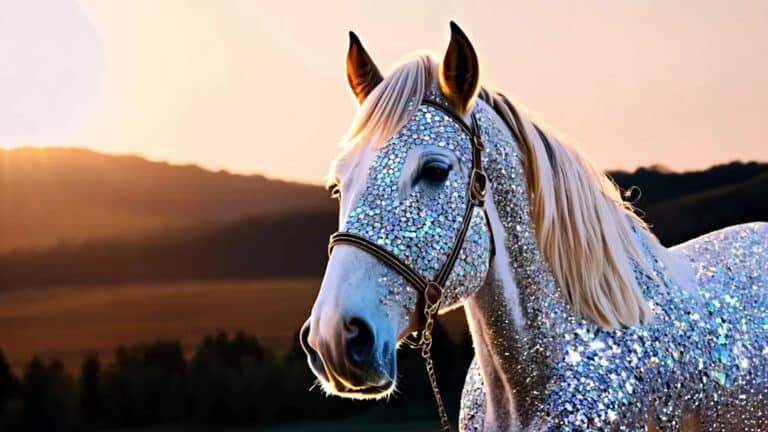 Символ Казахстана во всем блеске: художница с помощью нейросети изобразила лошадей в стразах