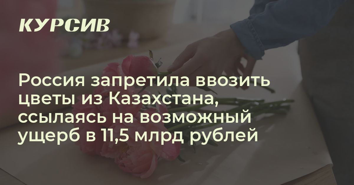 Россия запретила ввозить цветы из Казахстана, ссылаясь на возможный ущерб в 11,5 млрд рублей