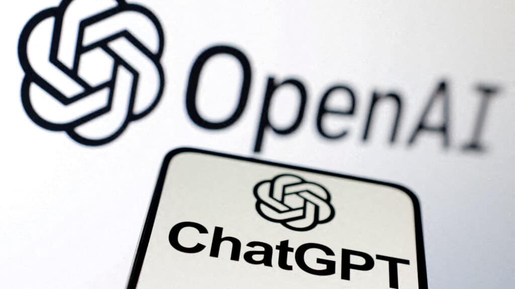 FILE PHOTO: OpenAI and ChatGPT logos are seen in this illustration taken, February 3, 2023. REUTERS/Dado Ruvic/Illustration/File Photo