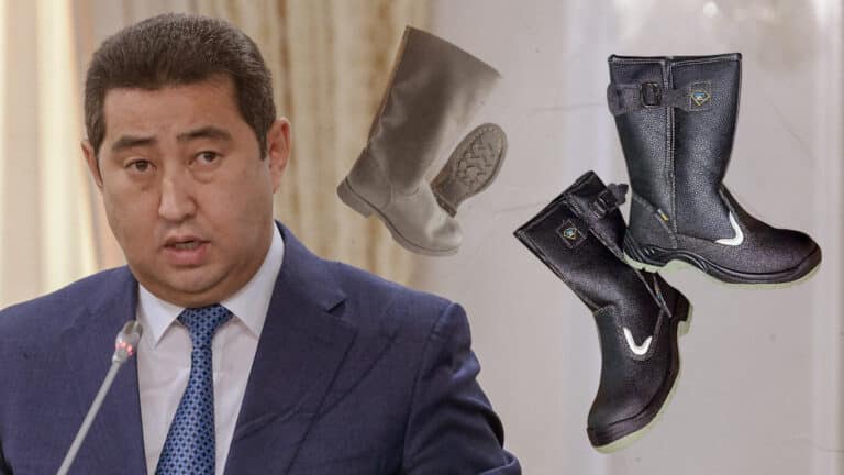 Айдарбеку Сапарову купили сапоги, чтобы он чаще ходил по полям