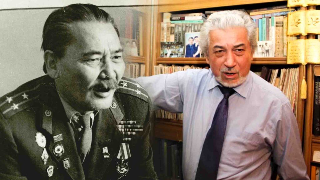 Бауыржан Момышұлы және диссидент Хасан Қожа-Ахмет / коллаж: kursiv.media, бильд-редактор Ахтам Зиперов