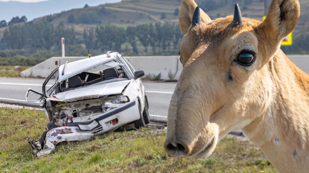Водители стали чаще сбивать диких животных на казахстанских трассах