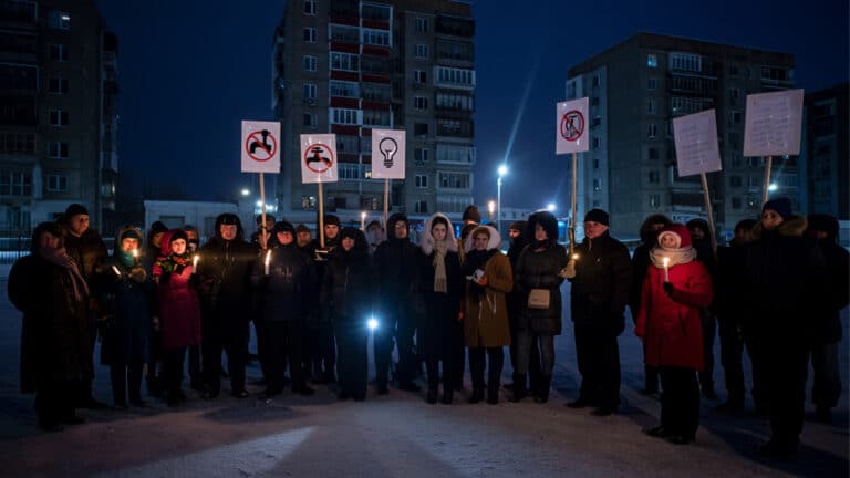 В Актау жители вышли на протест из-за отсутствия света, газа и воды