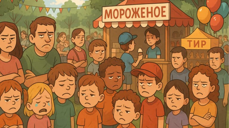 День защиты детей в Актау обернулся давкой из-за бесплатного мороженого