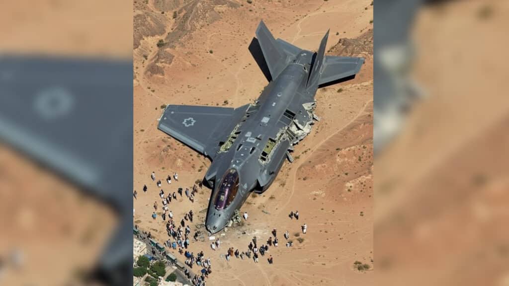 Сбитый истребитель F-35