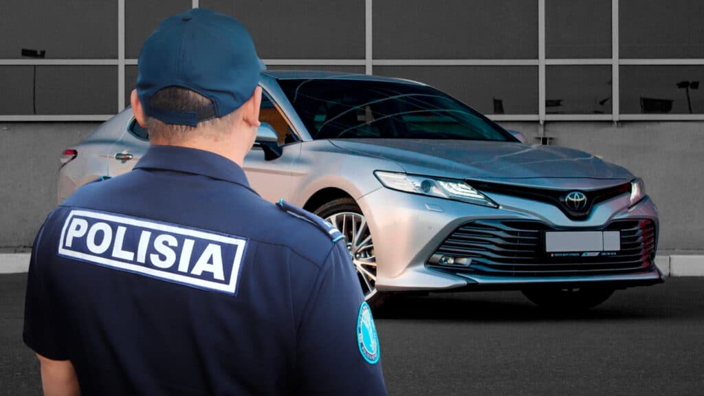 Camry без номеров задержали на трассе Павлодар — Астана благодаря очевидцу