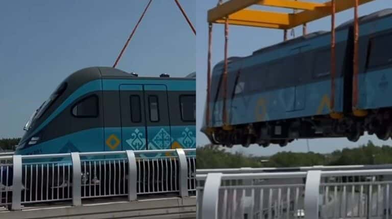 LRT-нің алғашқы вагондары рельске көтерілді