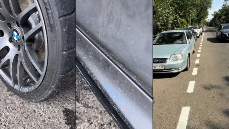 Алматинец обвинил акимат в порче автомобилей во время нанесения дорожной разметки