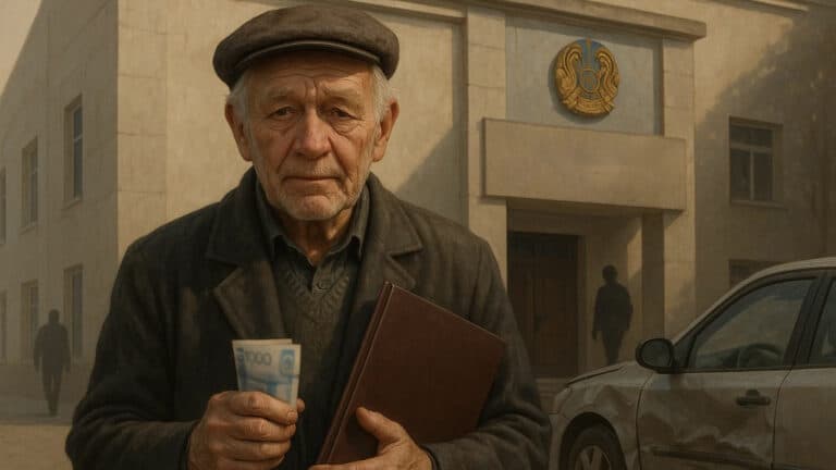 Пенсионеру пришлось дважды заплатить по миллиону тенге за ДТП в Жамбылской области