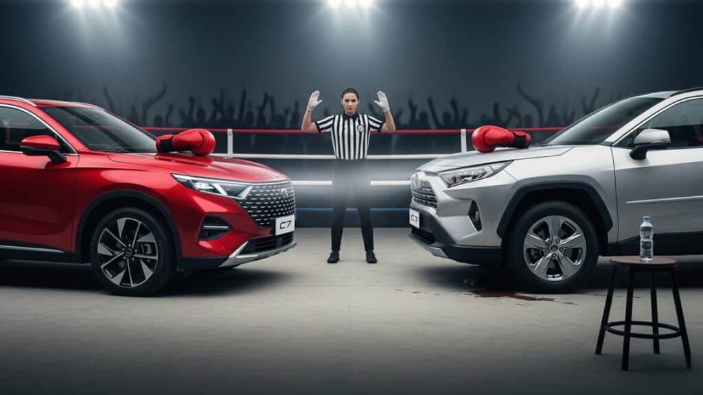 Автоблогер сравнила классический Toyota RAV4 и новый Omoda C7