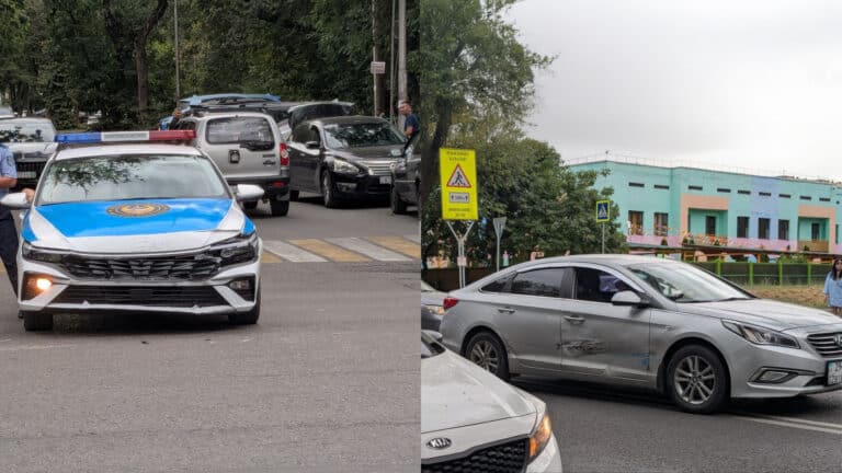 В Алматы полицейский совершил ДТП из-за пьяной пары