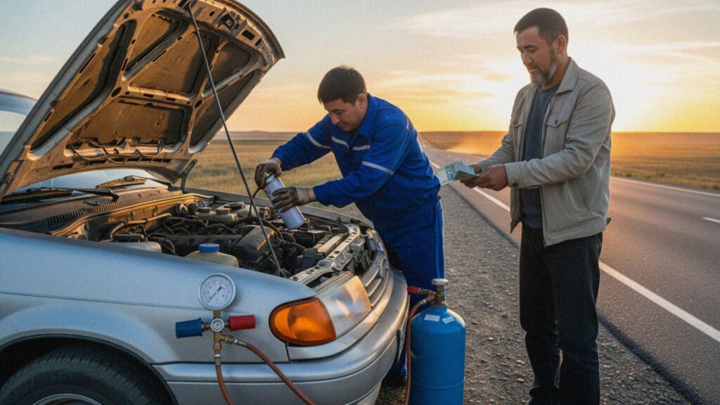 Эксперты рассказали, чем грозит заправка кондиционера у дороги