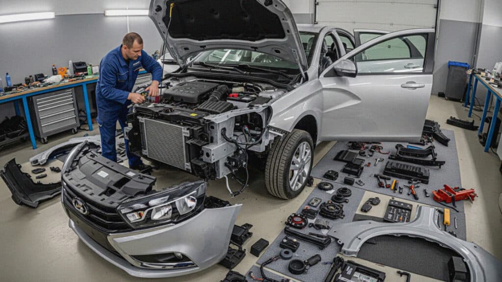 Владелец автосервиса разобрал новую Lada Iskra «до винтика»