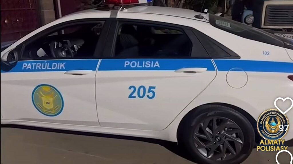 Алматыда полицейлер қызметтік көлікте әйелді босандырып алған