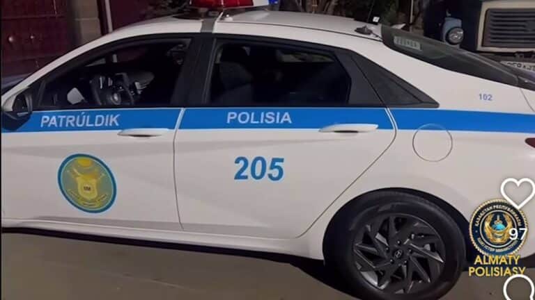 Алматыда полицейлер қызметтік көлікте әйелді босандырып алған