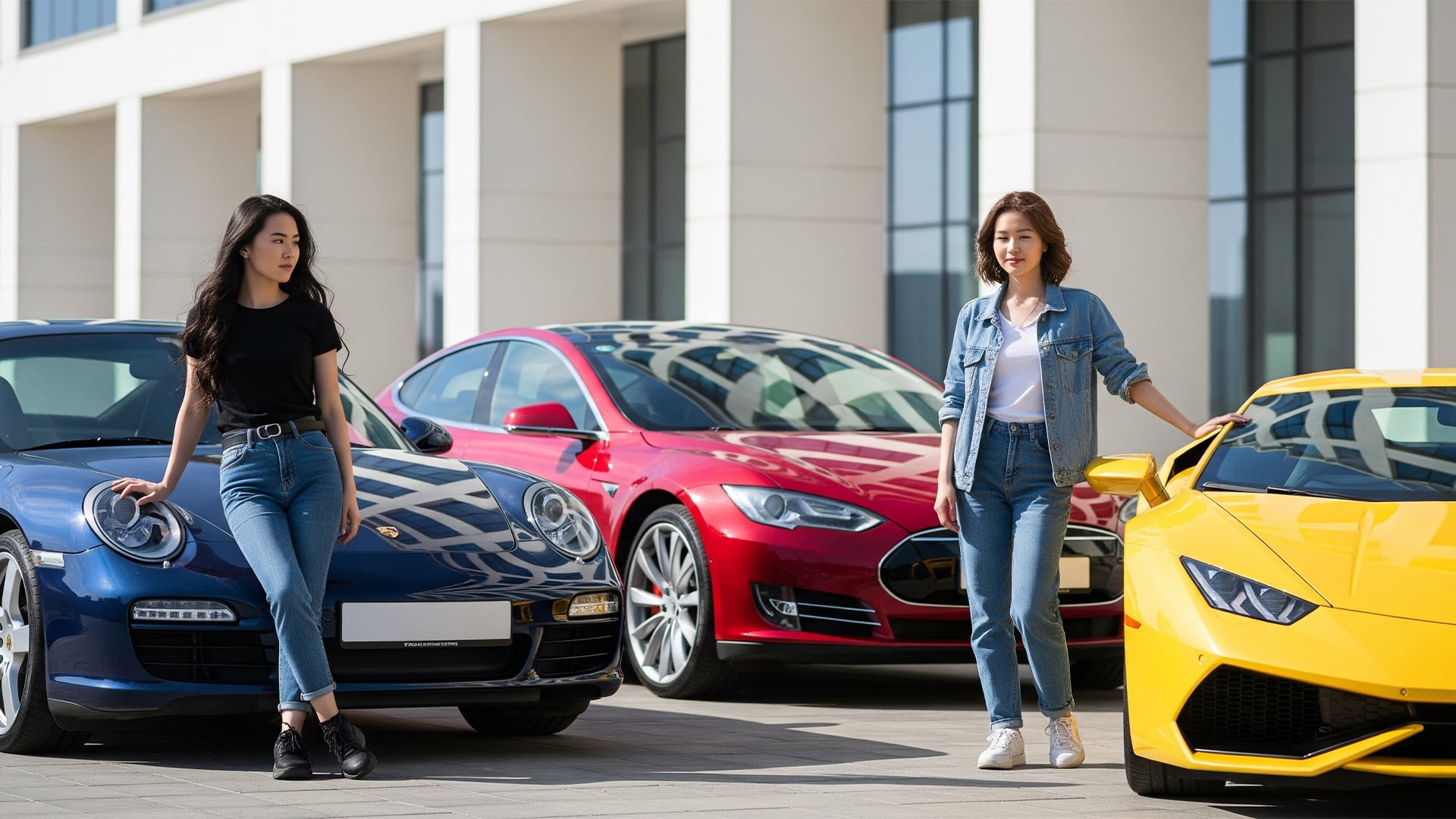 первая машина, Tesla, Lamborghini