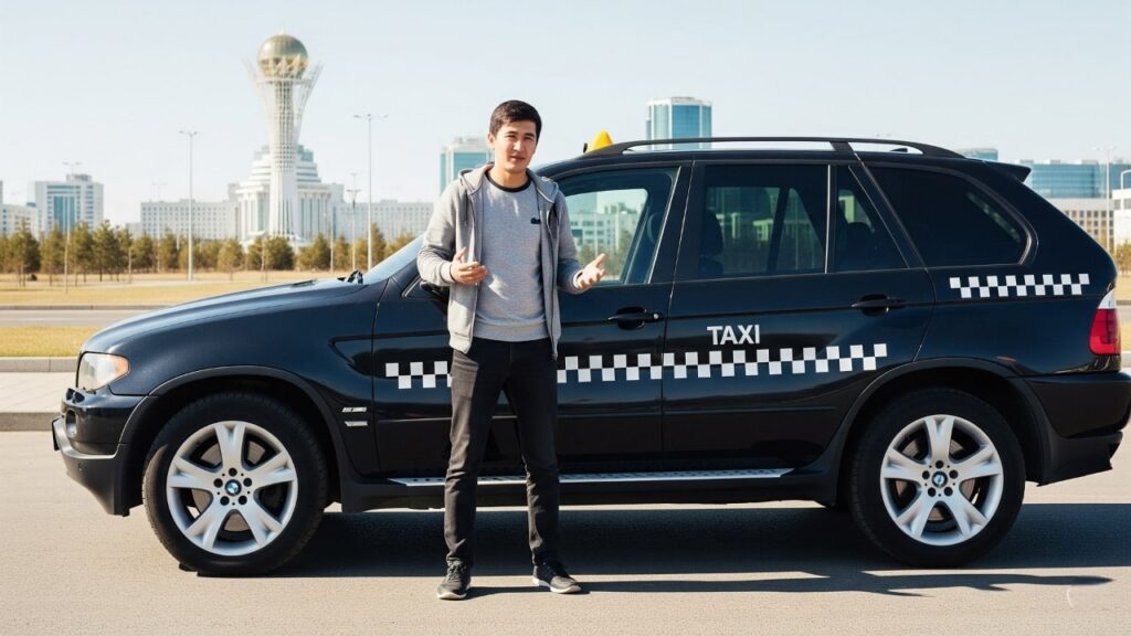 Таксист в Астане возит пассажиров на 24-летнем BMW X5