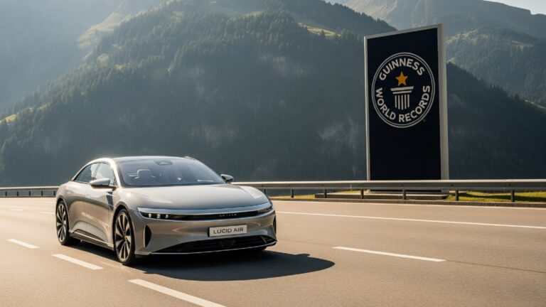 Электрокар Lucid Air побил мировой рекорд проехал 1205 км на одном заряде