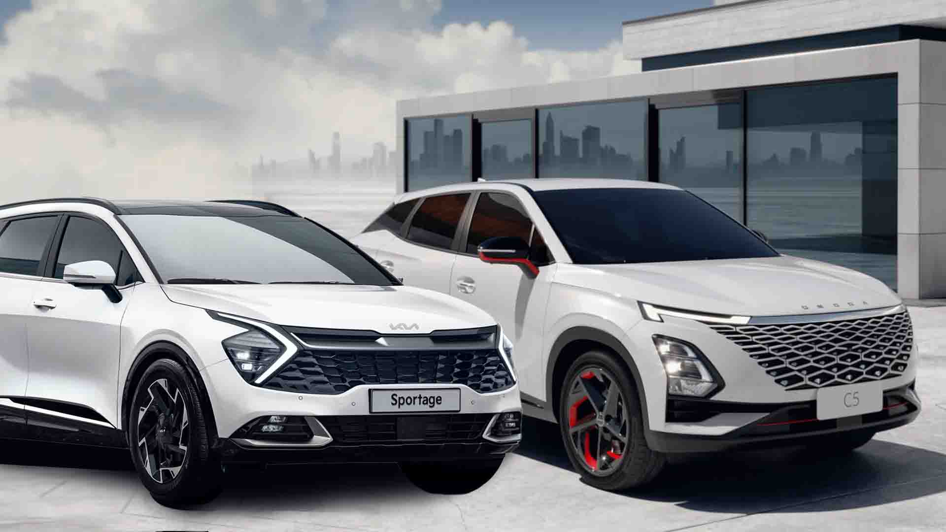 Қытай көліктері мен Kia Sportage сынақтан өтті / коллаж: kursiv.media, бильд-редактор Ахтам Зиперов