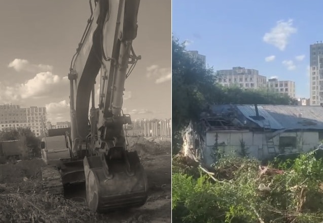 Дом с детьми внутри хотели снести в Астане