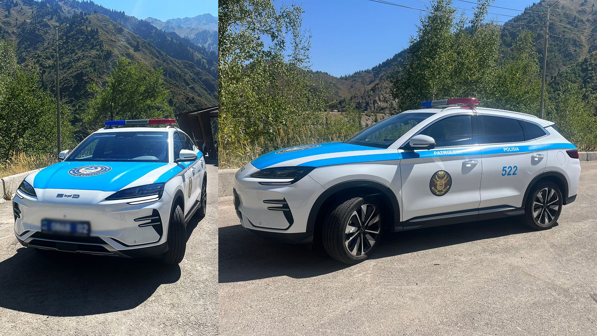 полиция Алматы, электромобиль BYD , электрокар