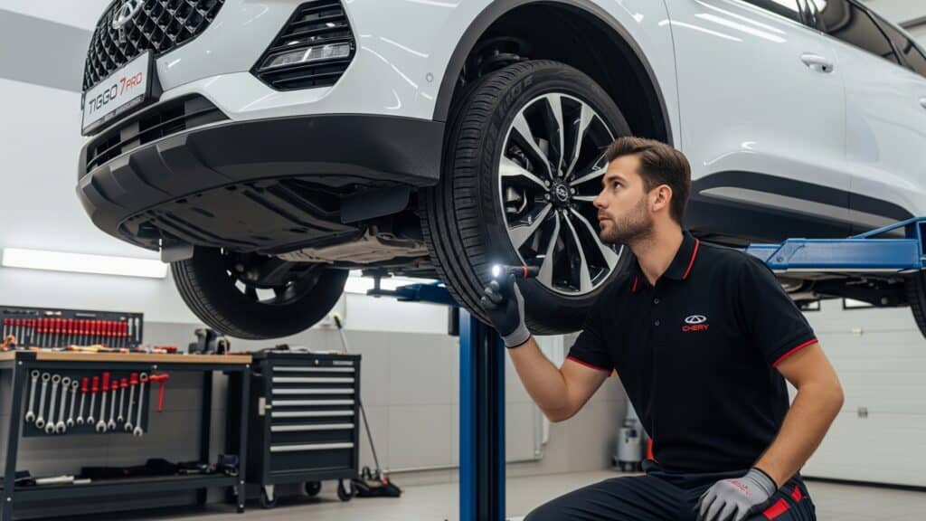 Автоэксперт загнал на подъемник Chery Tiggo 7 Pro после 140 тыс. км