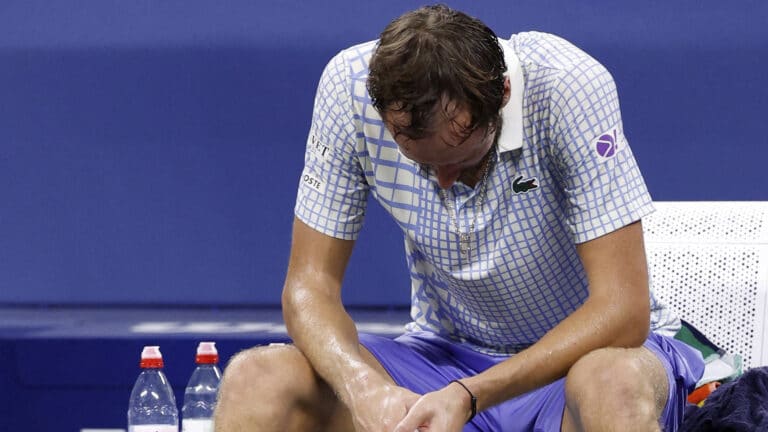 Medvedev faces fine after explosive US Open meltdown